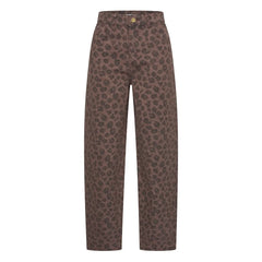 By Bar - Lew Organik Pamuklu Leopar Pantolon | Kahverengi