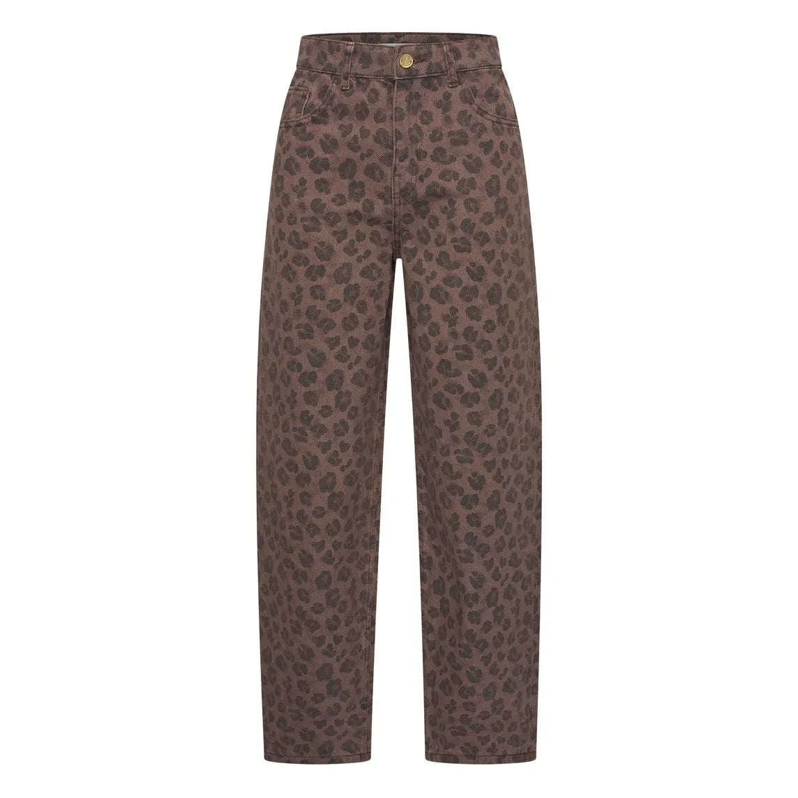 By Bar - Lew Pantalón Leopardo de Algodón Orgánico | Marrón