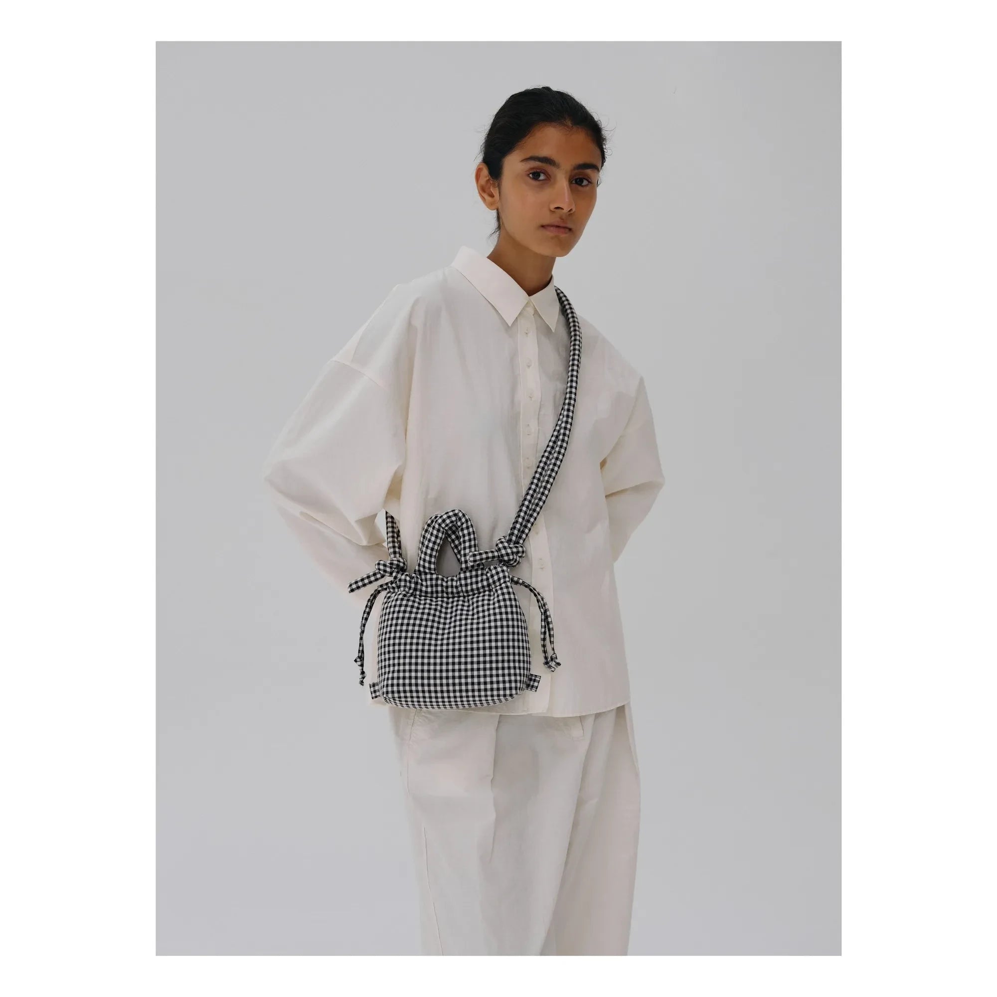 Olend - Bolso Micro Ona Soft Vichy | Negro