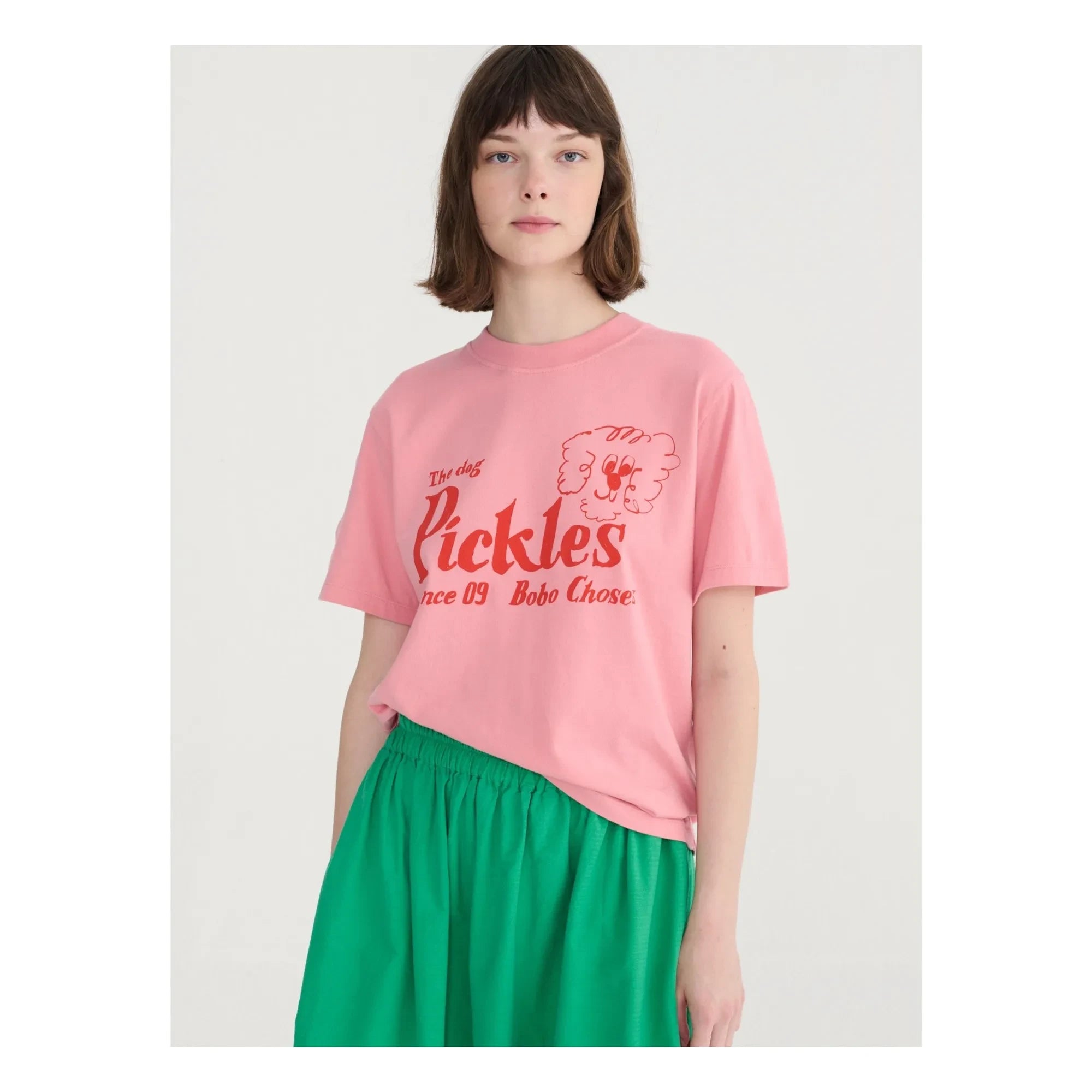 Bobo Choses - La camiseta de algodón orgánico Dog Pickles | Rosa