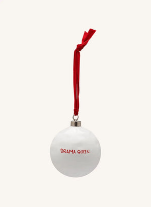 Anna + Nina - "Drama Queen" Bola de Navidad | Blanca