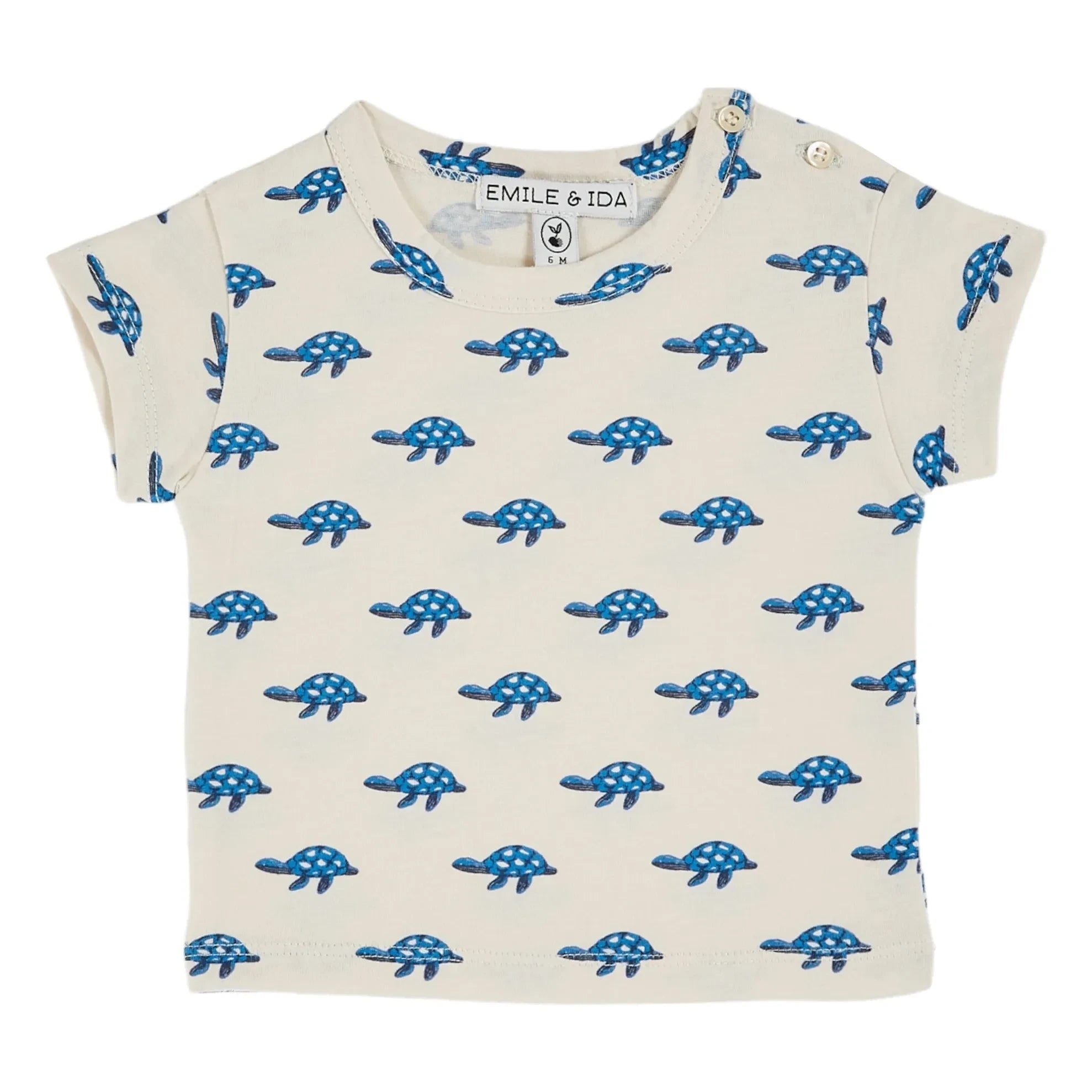 Emile et Ida - Camiseta tortuga de algodón orgánico | Crudo