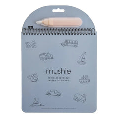 Mushie - Libro de colorear borrable Vehículos | Azul