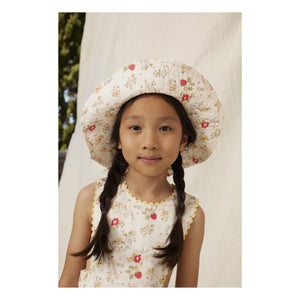 Bebe Organic - Vestido de babero con volantes Annice Fleurie | Blanco