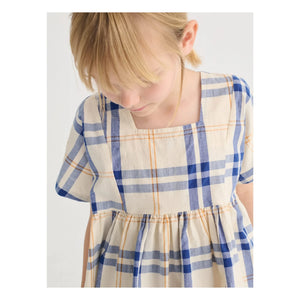Bobo Choses - Vestido de algodón orgánico a cuadros | Crudo