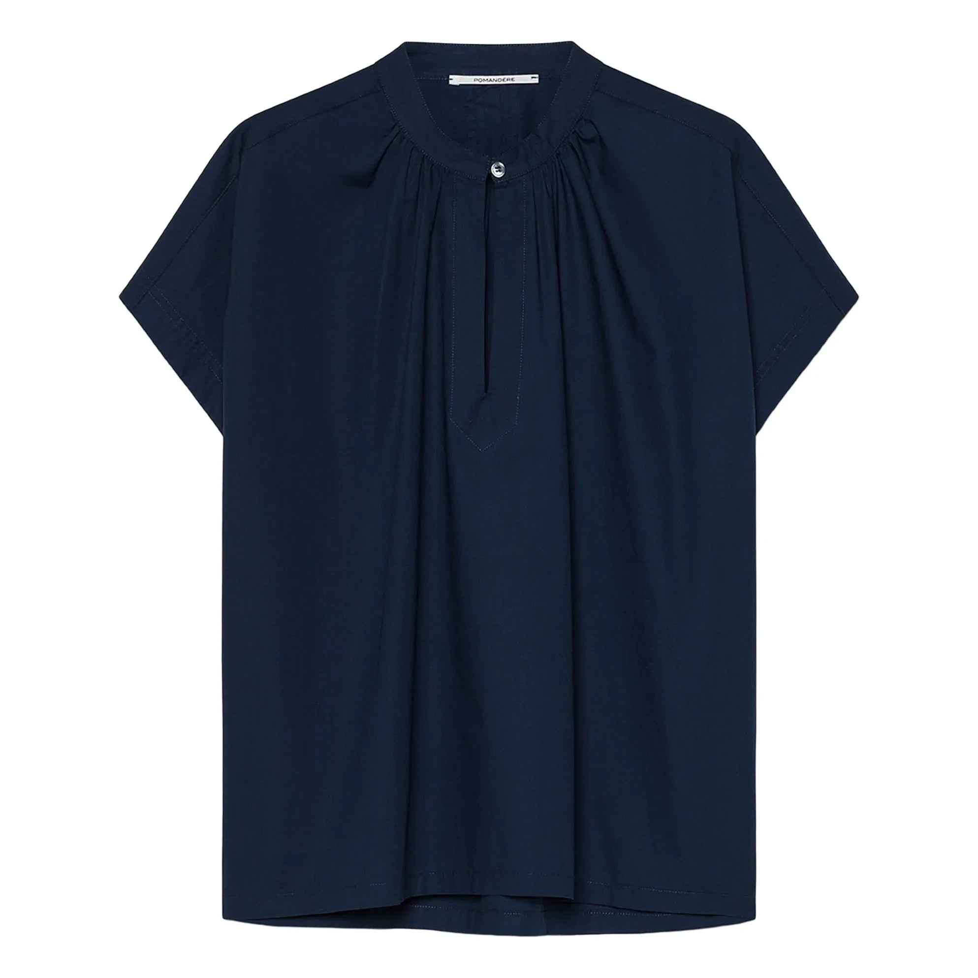 Pomandère - Blusa de manga corta | Azul noche