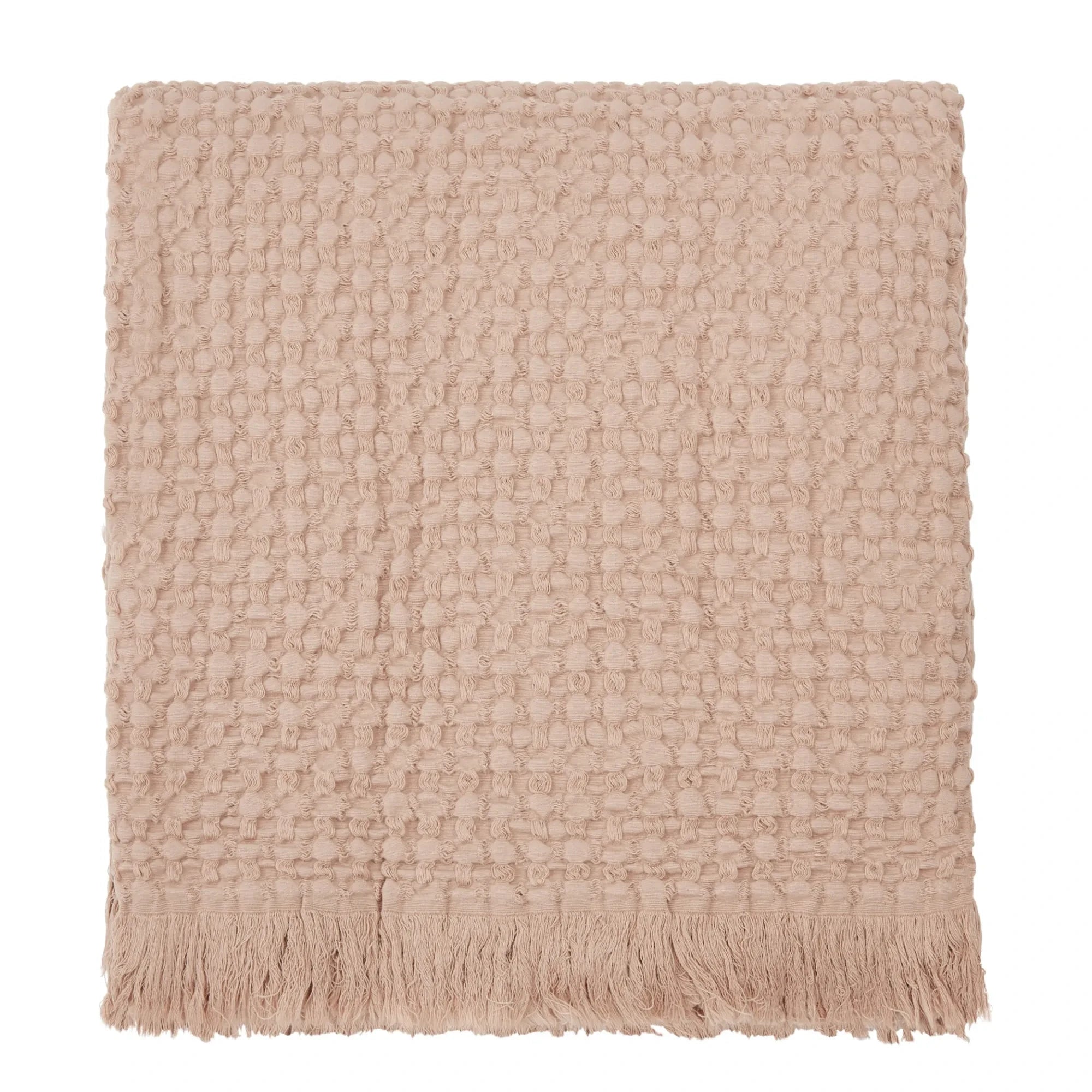 Haomy - Manta de algodón Tempo | Beige rosa