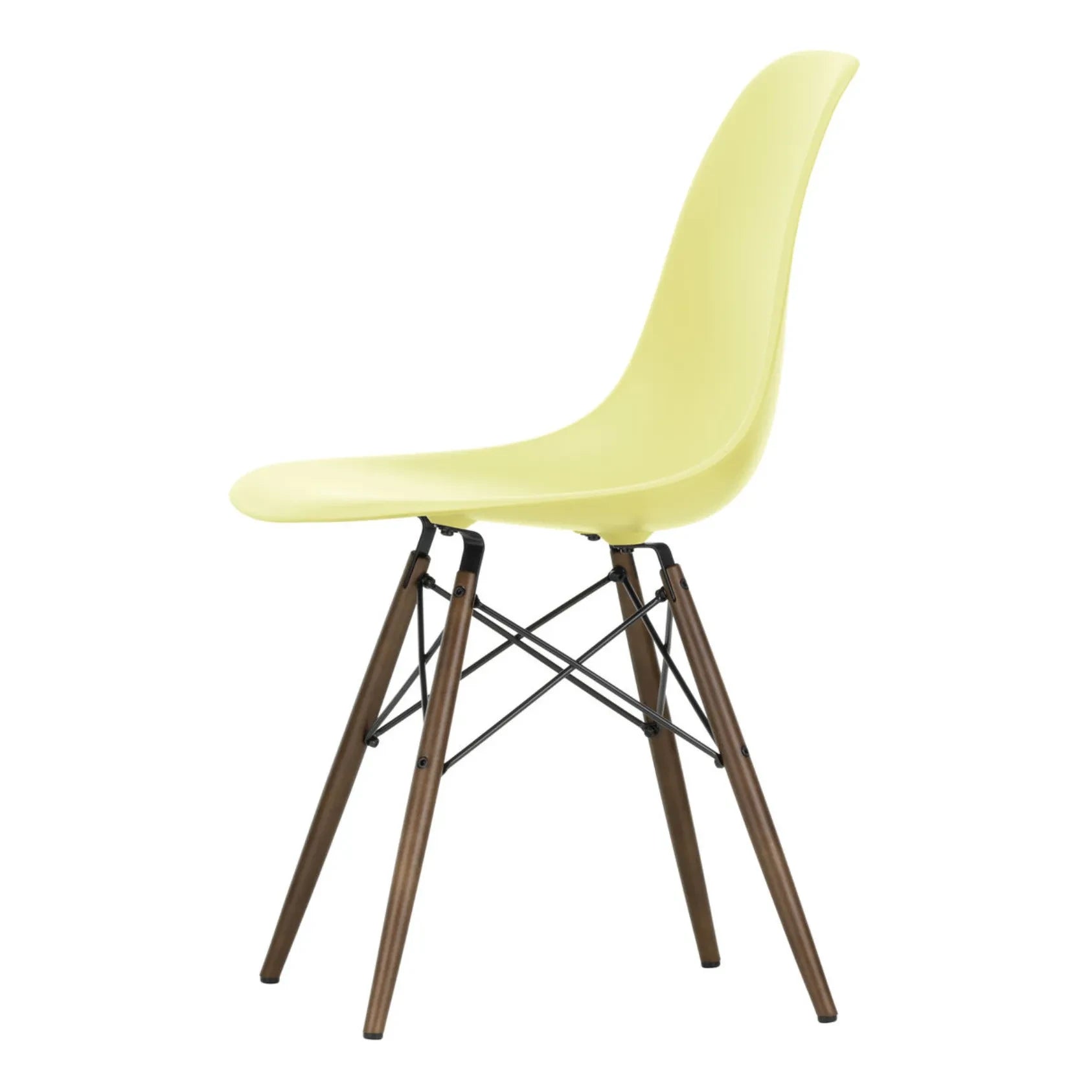 Vitra - Silla de plástico DSW - base de arce - Charles & Ray Eames | Amarillo limón