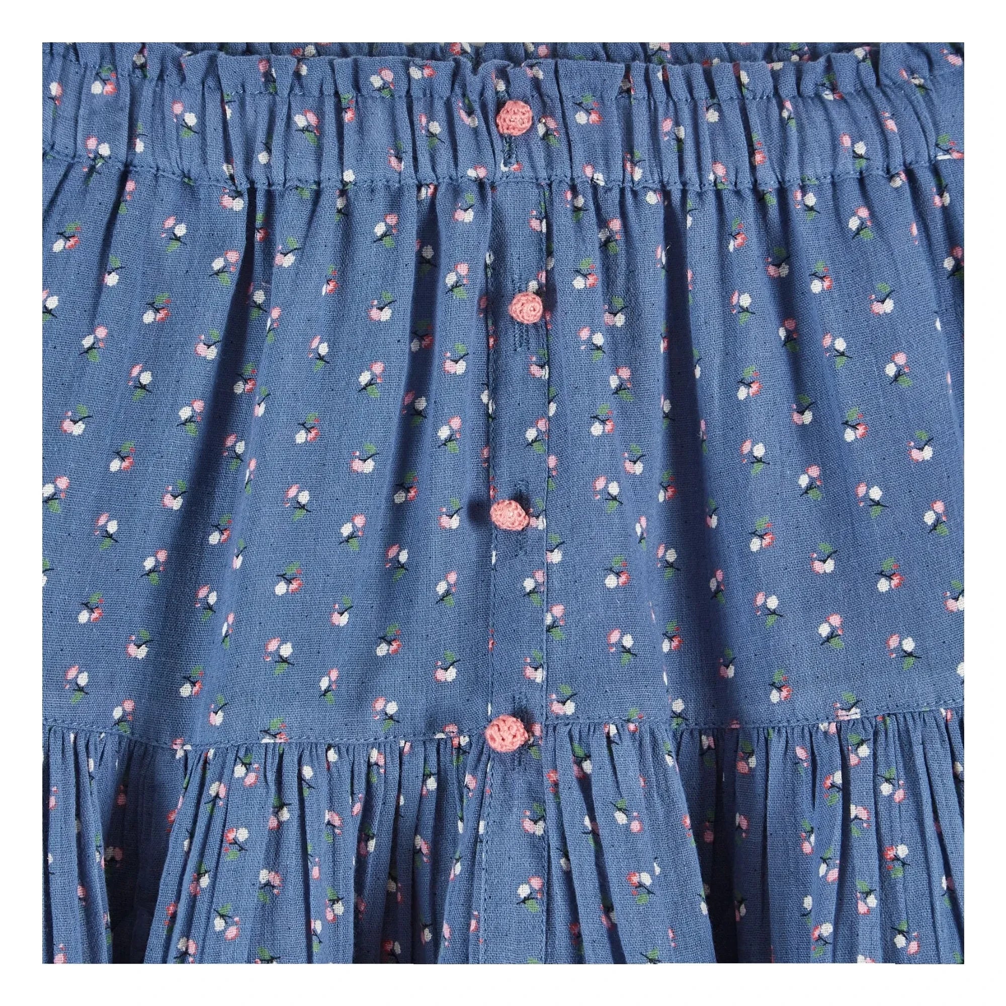 Emile et Ida - Falda Volante Estampado Floral | Azul