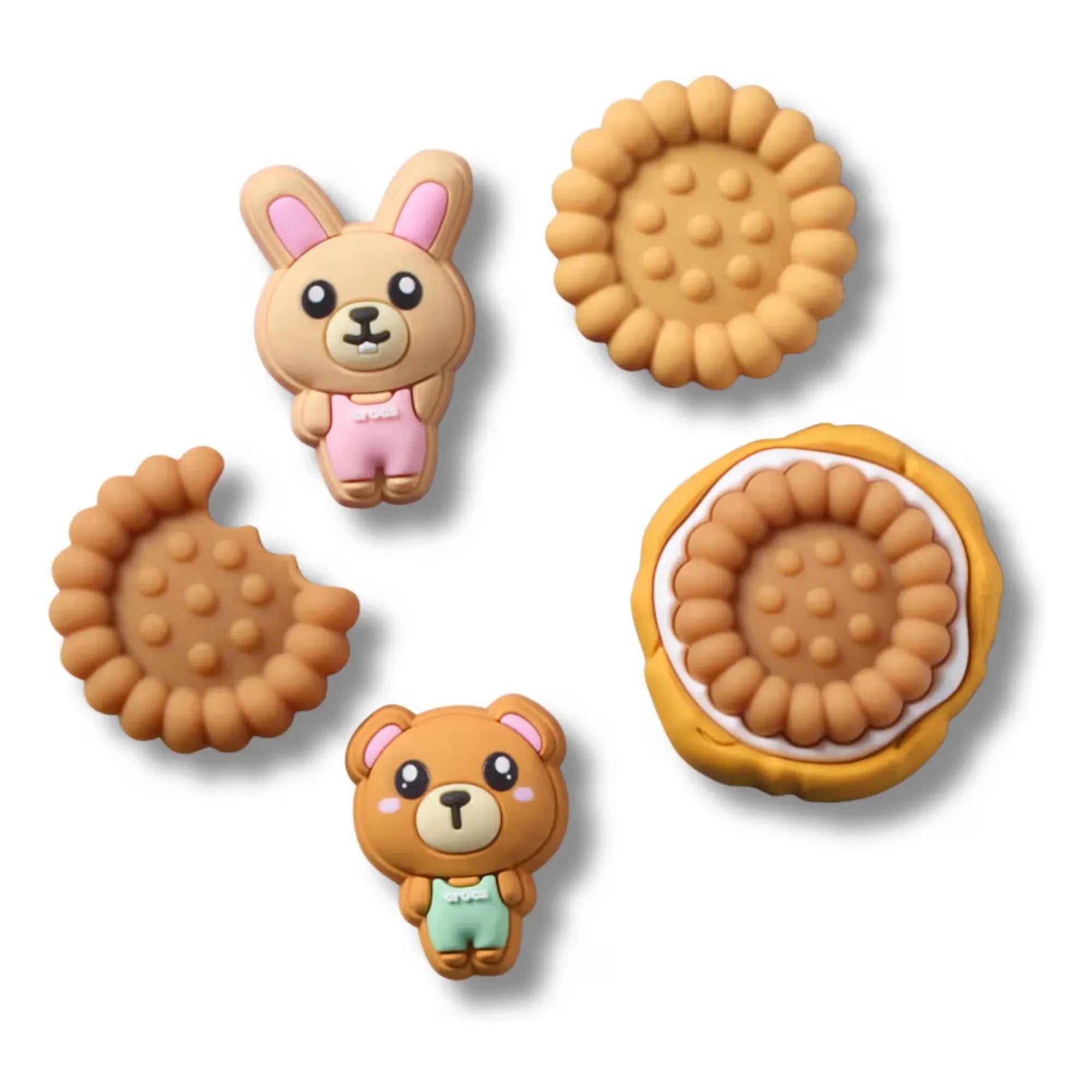 Crocs - Juego de Jibbitz de galletas de 5 unidades | Marrón