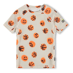 Molo - Camiseta con protección UV Neptune Basketballs Fibras Recicladas | Beige