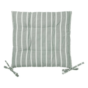 Broste Copenhagen - Cojín de silla Marta a rayas de algodón fino | Agave