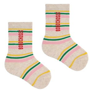 Bobo Choses - Set de 2 pares de calcetines de algodón orgánico Kaleidoscope | Beige