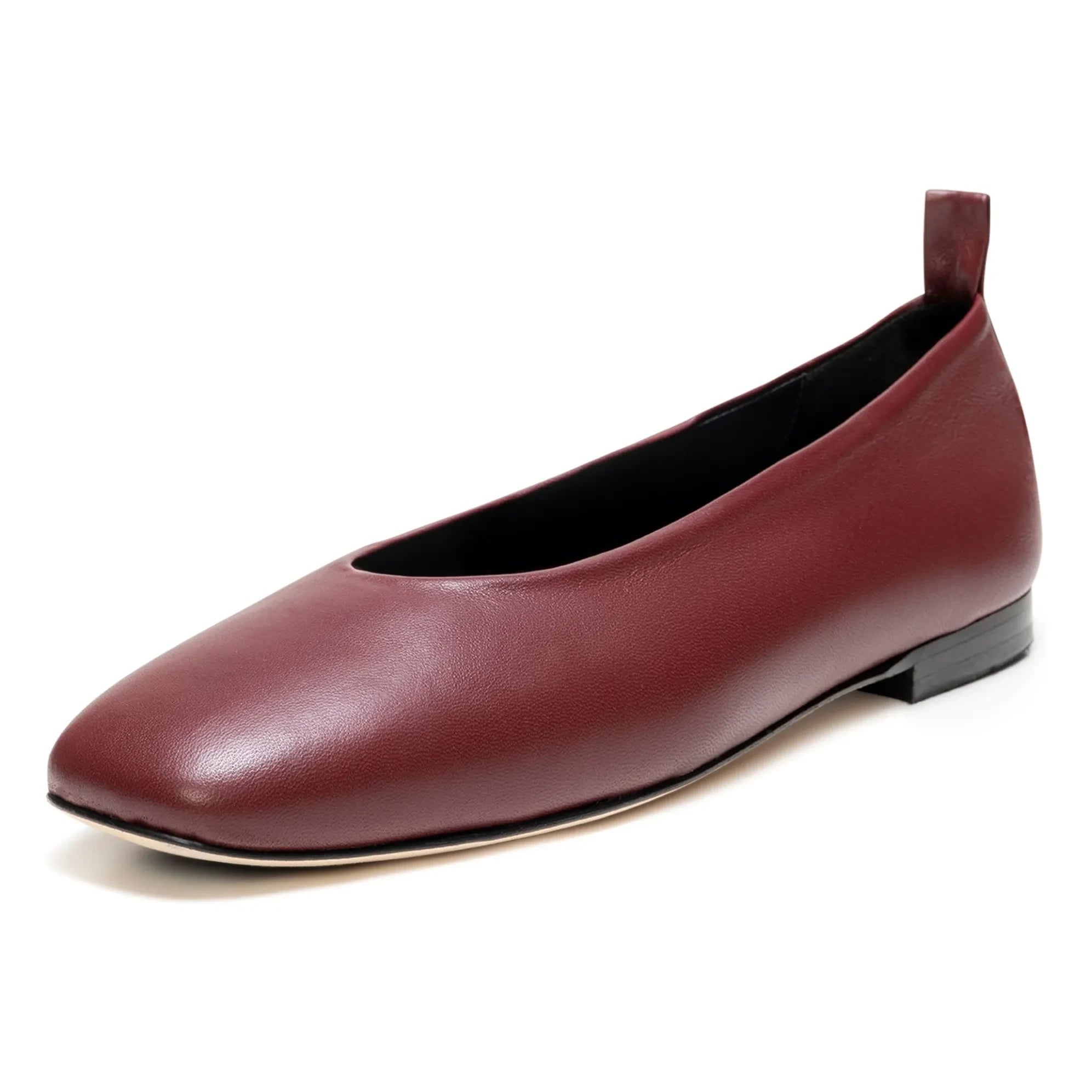 Odare - Zapatillas de ballet de piel Napa Ibiza | Burdeos