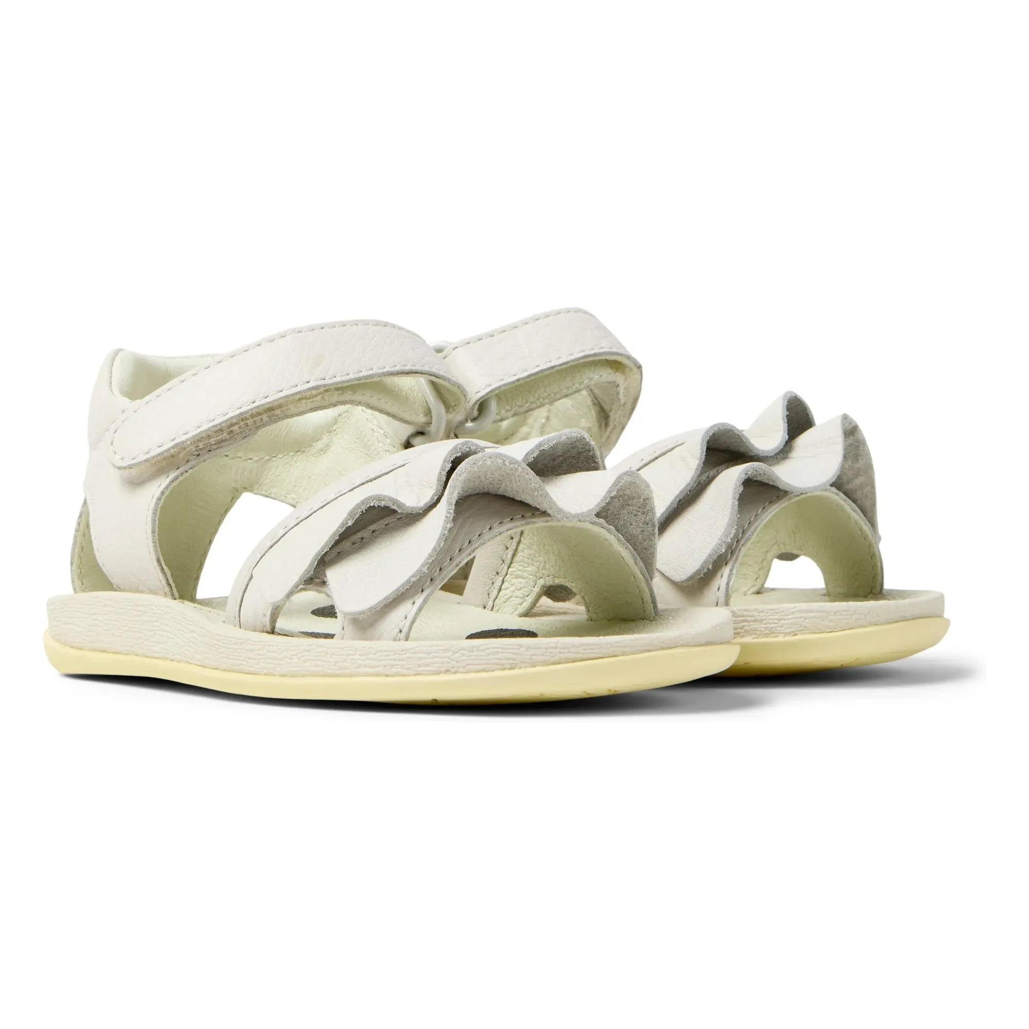 Camper - Sandalias con volantes Bicho Baby | Blanco