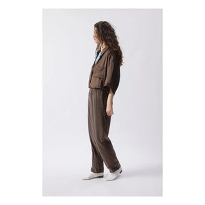 American Vintage - Pantalón de algodón carrot Padow | Gris ceniza
