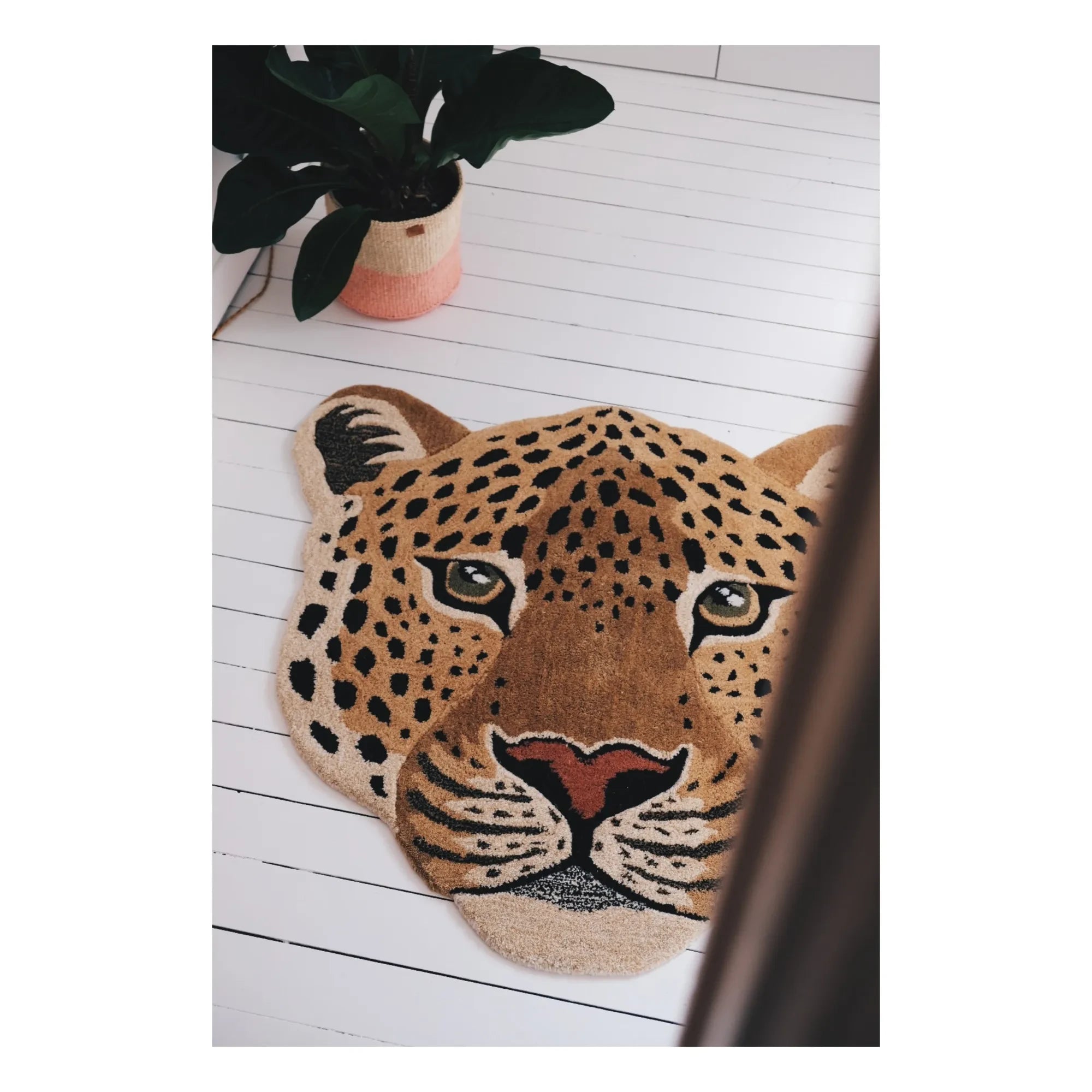 Doing Goods - Alfombra Himani Cabeza de Leopardo | Marrón