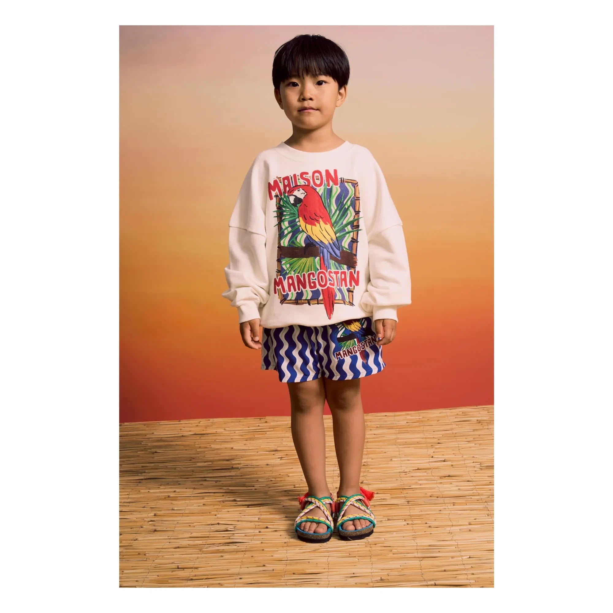 Maison Mangostan - Sudadera Parrot | Blanco