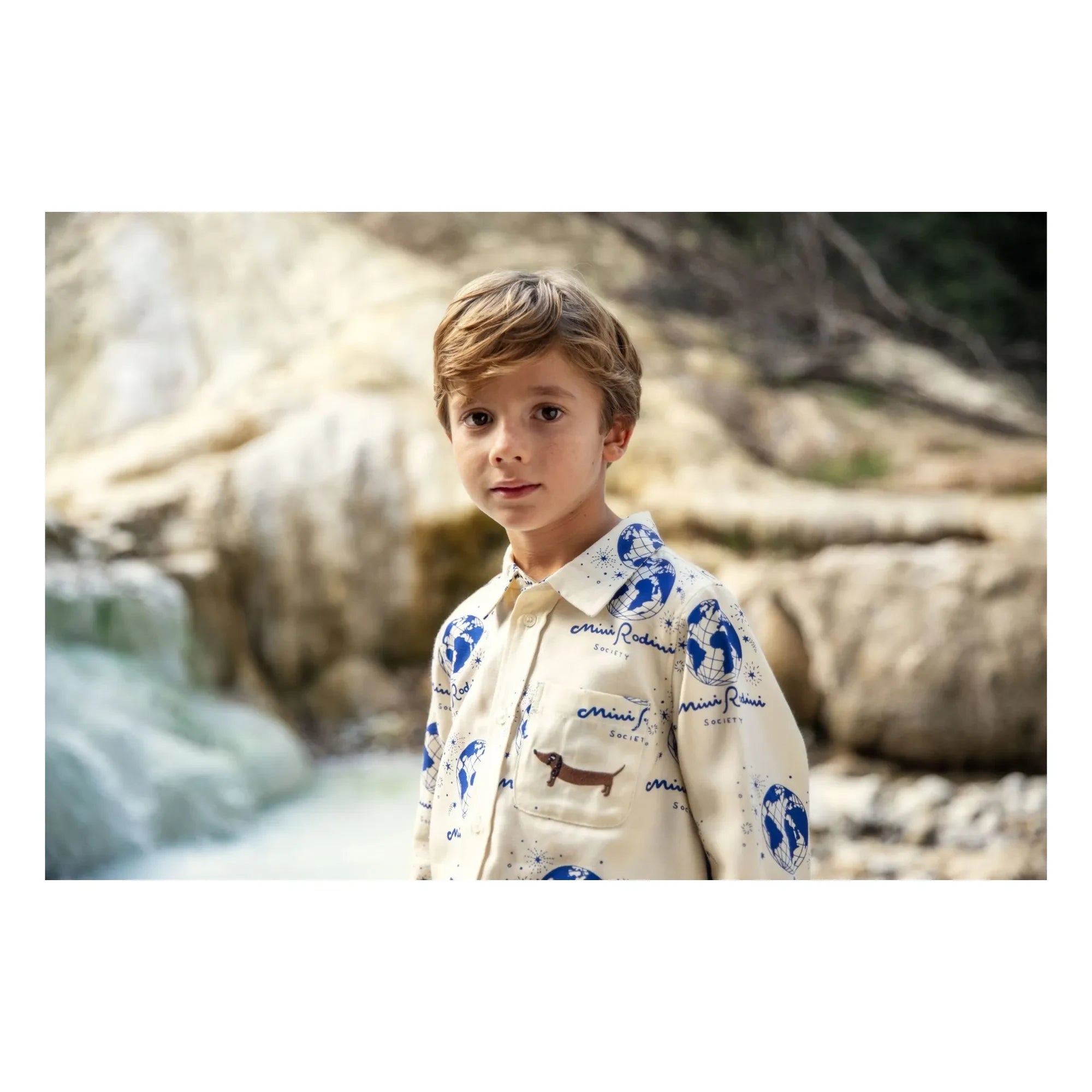 Mini Rodini - Camisa Society Tencel | Crudo