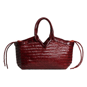 Vipera - Crudelia Deri Tote | Koyu kırmızı