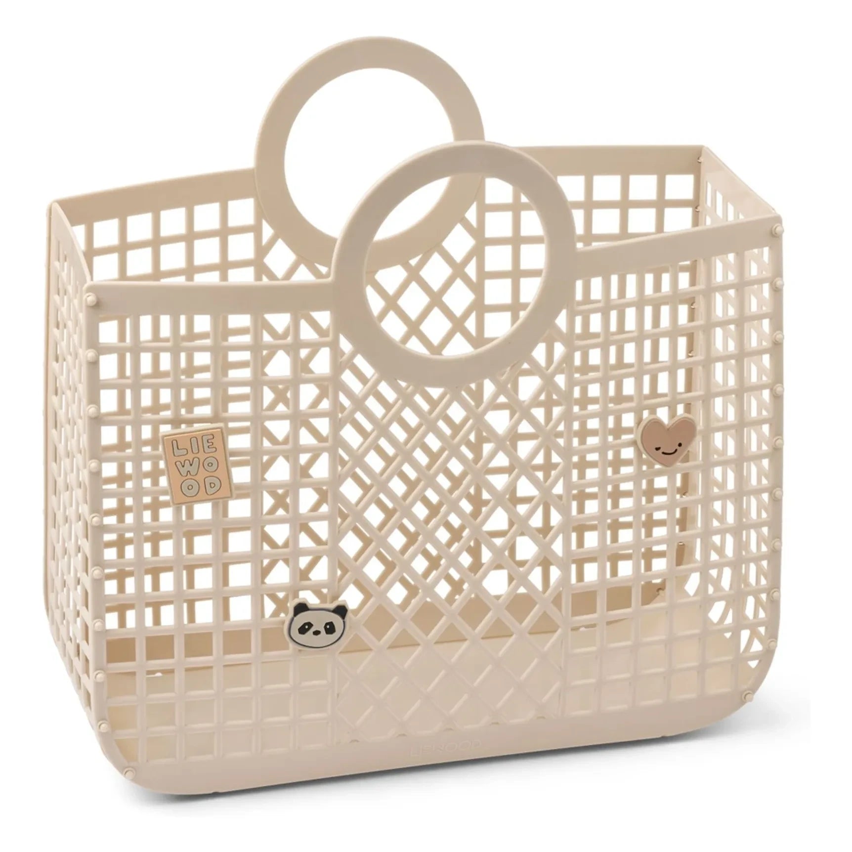 Liewood - Cesta Bloom Charms de Fibras Recicladas | Crudo