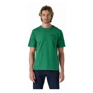Patagonia - Camiseta P-6 Logo Responsibili Fibras recicladas | Verde cromo