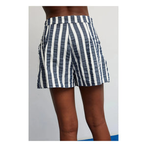 Dr. Bloom - Pantalones cortos a rayas con estrellas | Azul Marino