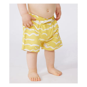 Petit Bateau - Bañador de natación de fibra reciclada | Amarillo