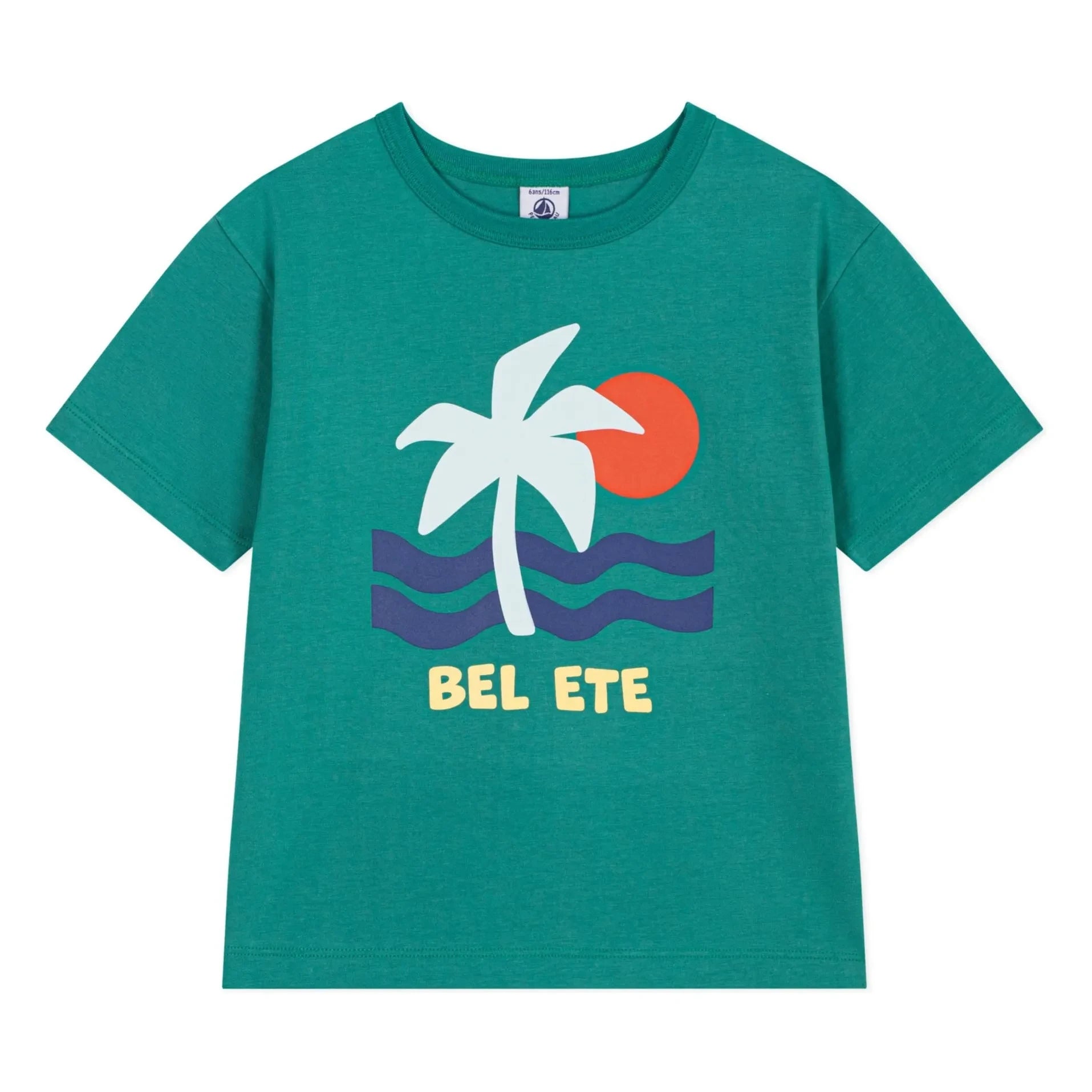 Petit Bateau - Camiseta Bel Eté de algodón orgánico | Verde