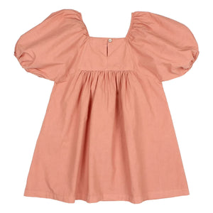 Búho - Vestido de popelín de algodón orgánico | Rosa empolvado