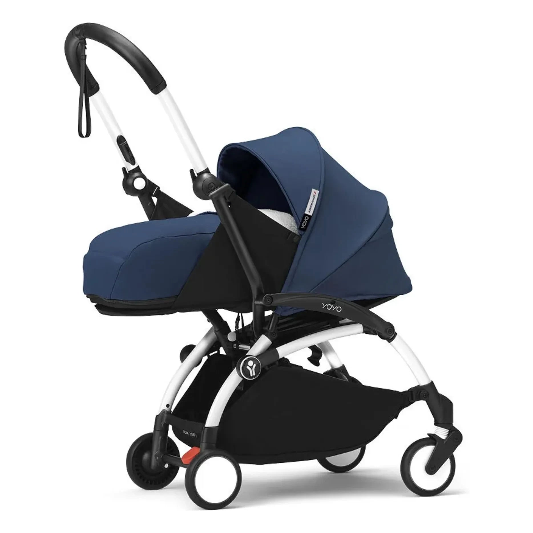 Stokke® - Cochecito YOYO³ completo 0+ y 6+ Chasis blanco | Azul Air France