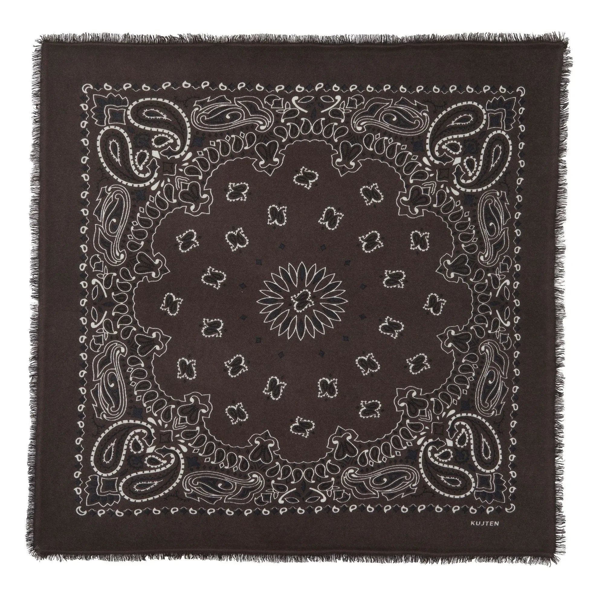 Kujten - Bandana de cachemira Hachiko | Marrón