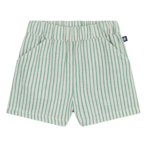 Petit Bateau - Pantalones cortos de lino a rayas | Verde