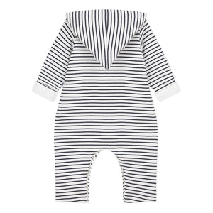 Petit Bateau - Mono largo con capucha | Azul marino