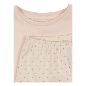 Konges Sløjd - Conjunto de camiseta y pantalón corto Famo Chats de algodón orgánico | Rosa pálido