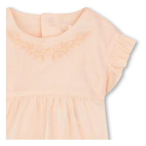 Chloé - Conjunto de blusa y bombacho de algodón orgánico | Rosa empolvado