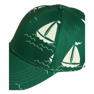 Mini Rodini - Gorro de algodón orgánico Bateaux | Verde