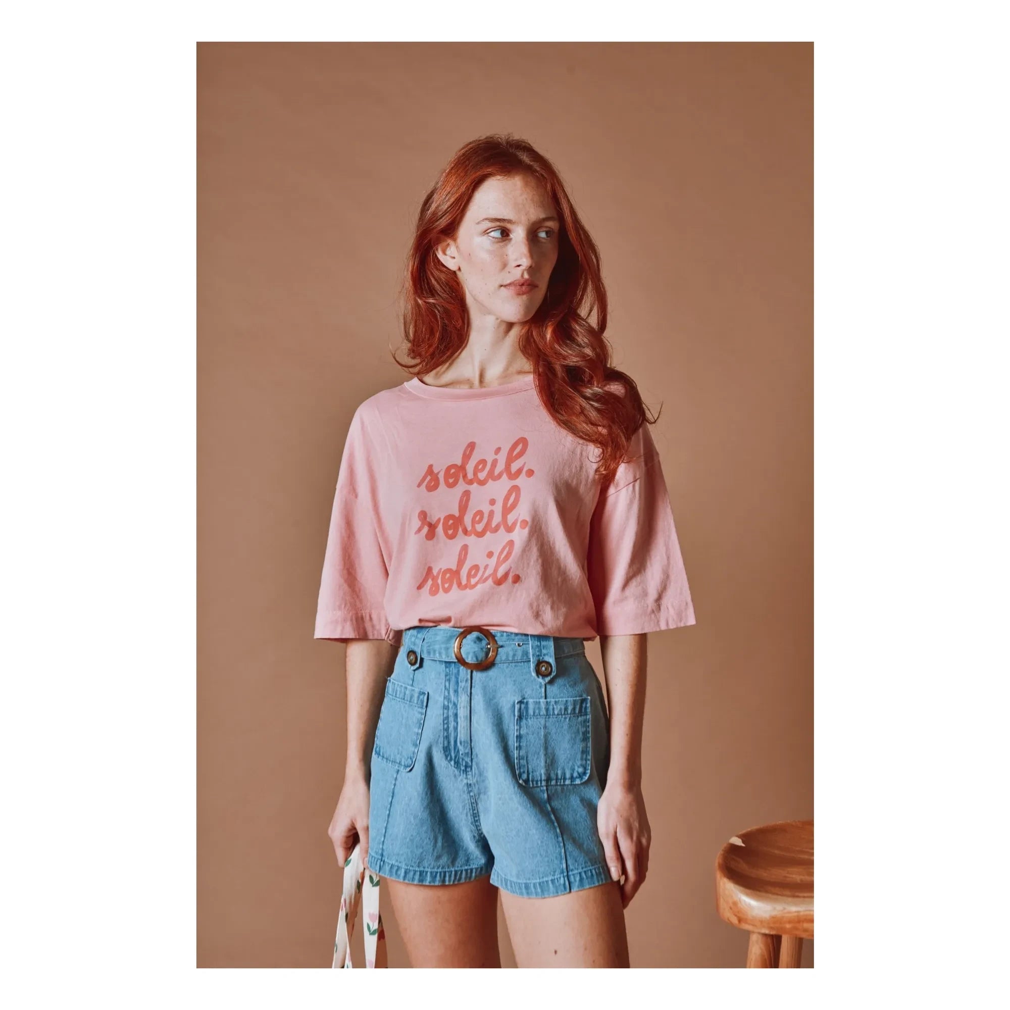 Emile et Ida - Camiseta Soleil de algodón orgánico | Rosa