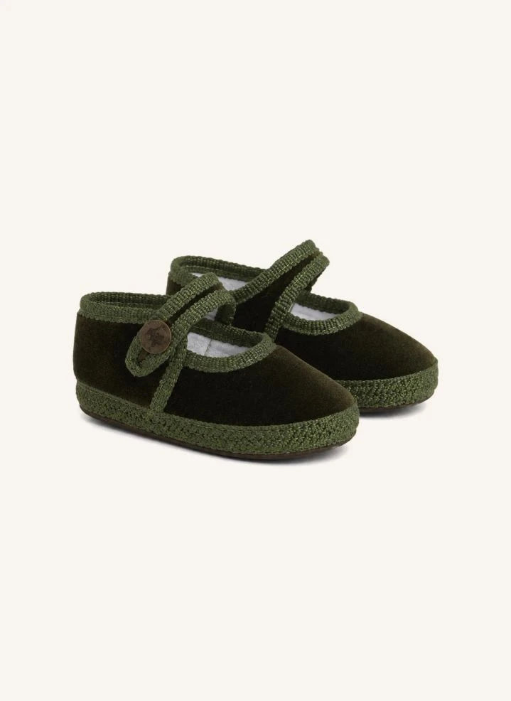 Folkloore - Zapatillas de terciopelo | Verde