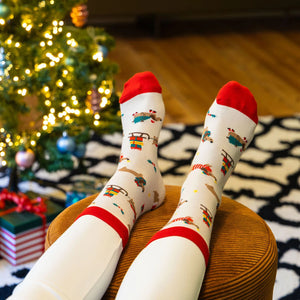 Legami - Calcetines de Navidad Dachshund Talla 41-47 - ¡Ajuste Perfecto!