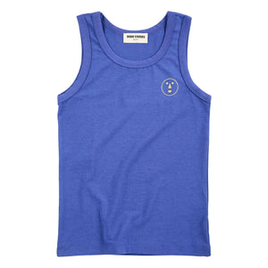 Bobo Choses - Camiseta sin mangas modal y algodón orgánico Have Fun Face | Azul real