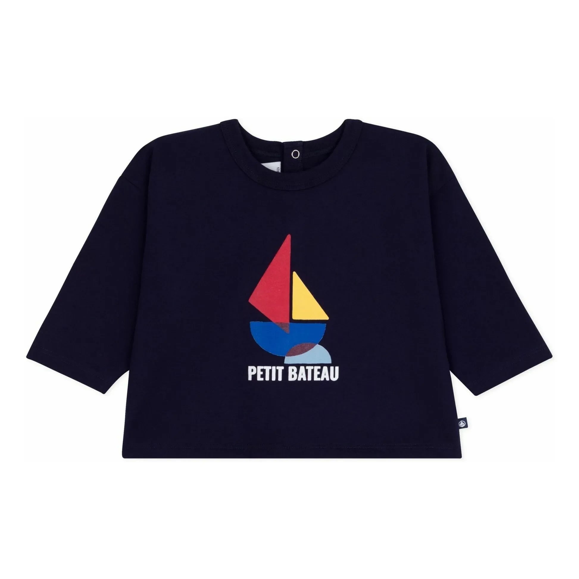 Petit Bateau - Camiseta de Algodón Orgánico Bateau | Azul marino