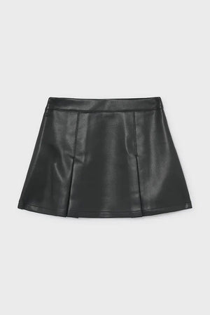 Falda con apariencia de cuero sintético
