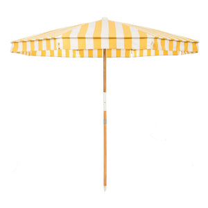 Business & Pleasure Co. - Sombrilla de playa con rayas Amalfi | Amarilla
