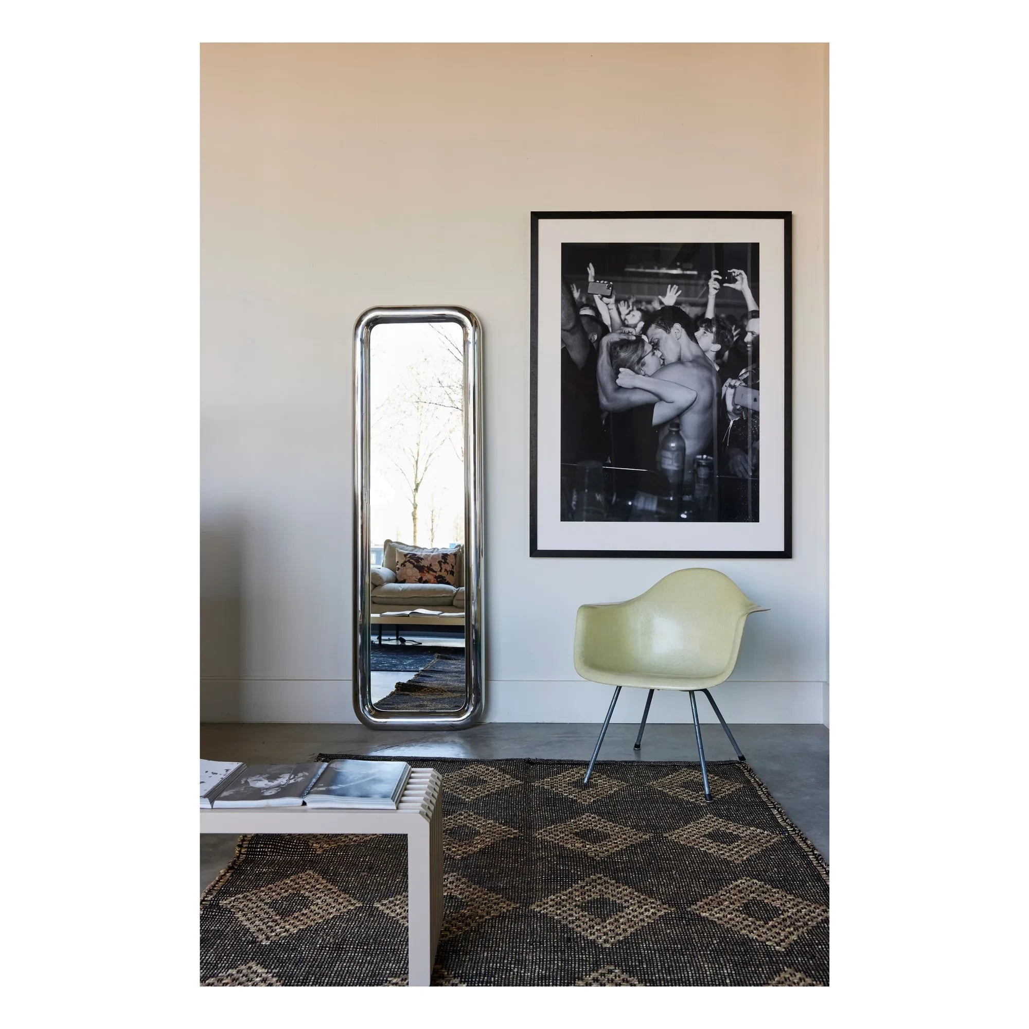 HKliving - Espejo abombado cromado | Cromo