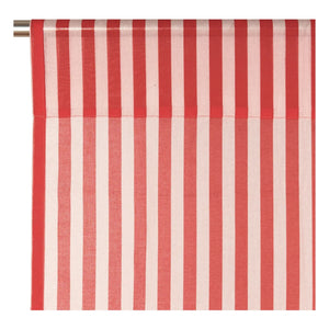 Nobodinoz - Cortina de gasa de algodón con estampado de cuadros Wendy | Rojo