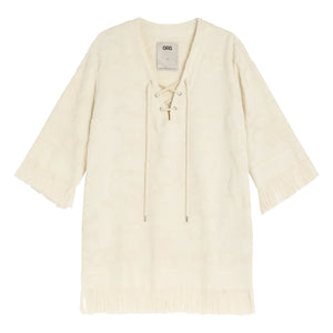 OAS - Vestido con textura Miki Fosca | Crudo