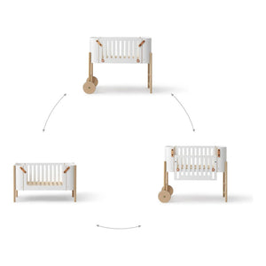 Oliver Furniture - Cododo Uzatılabilir Ahşap Yatak | Beyaz