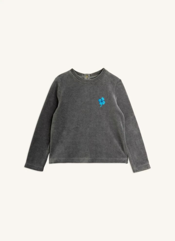 Mini Rodini - Camiseta de terciopelo Clover | Gris