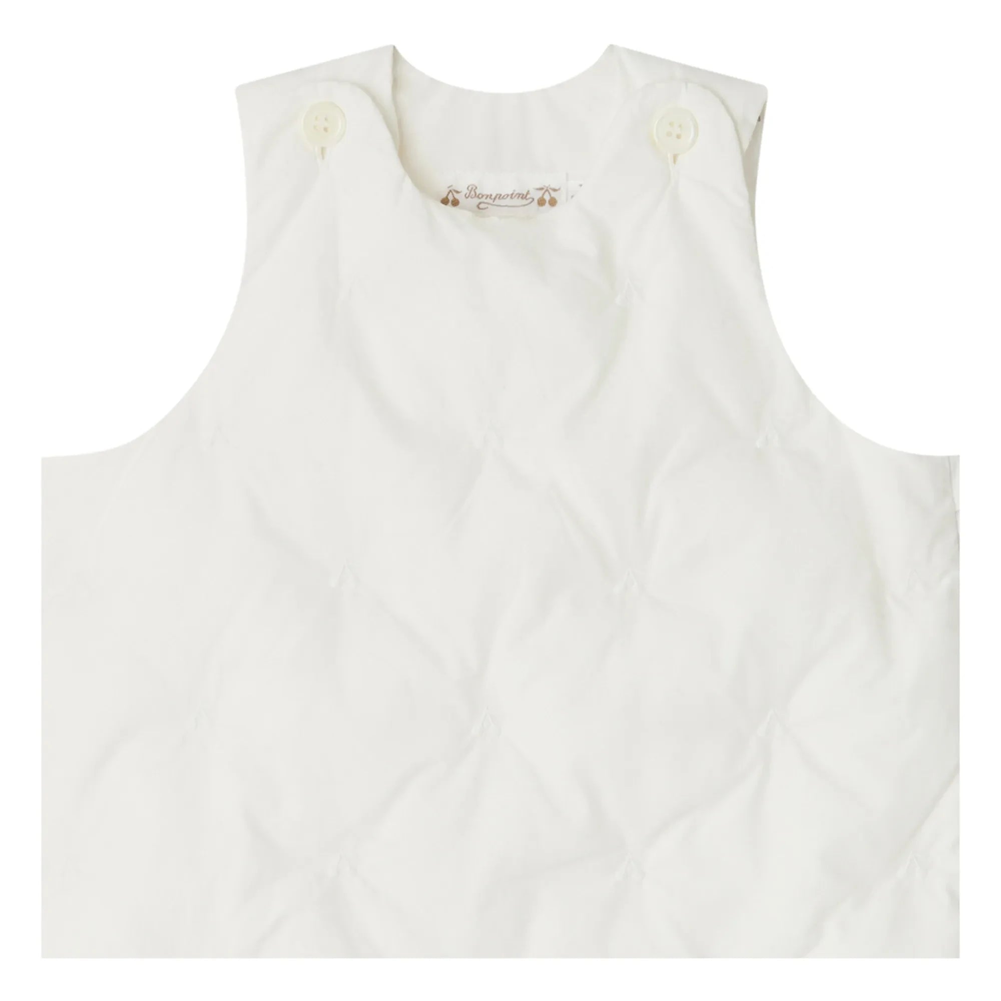 Bonpoint - Saco de dormir de algodón orgánico Cerises Joujou | Blanco